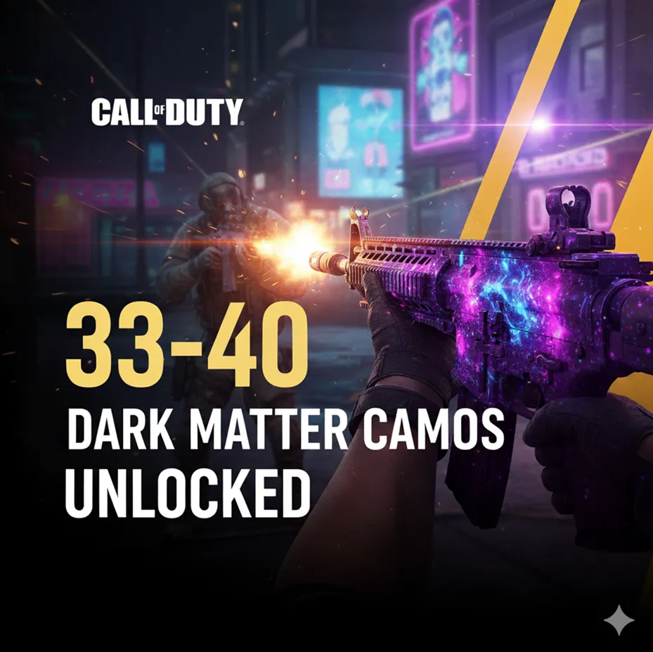 Dark Matter On 33-40 Guns ✨ Level 55 Bo6/Warzone [Handmade]⚡【PC/PS/Xbox】✅ Ranked Ready [✅INSTANT✅]